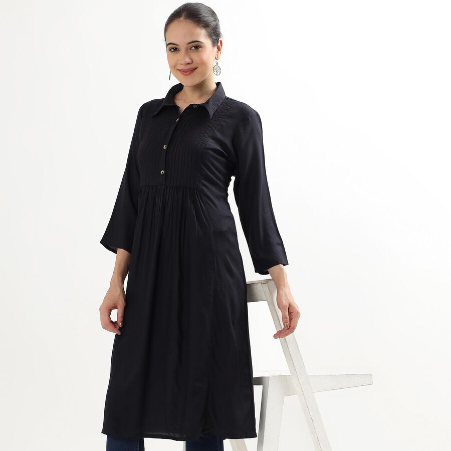 Ladies' Kurta, Navy Blue, large image number null
