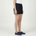 Women's Black Cotton Minimalist Shorts, Black, small