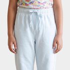 Girls' Light Blue Relaxed Fit Drawstring Jogger Pyjama, Light Blue, small