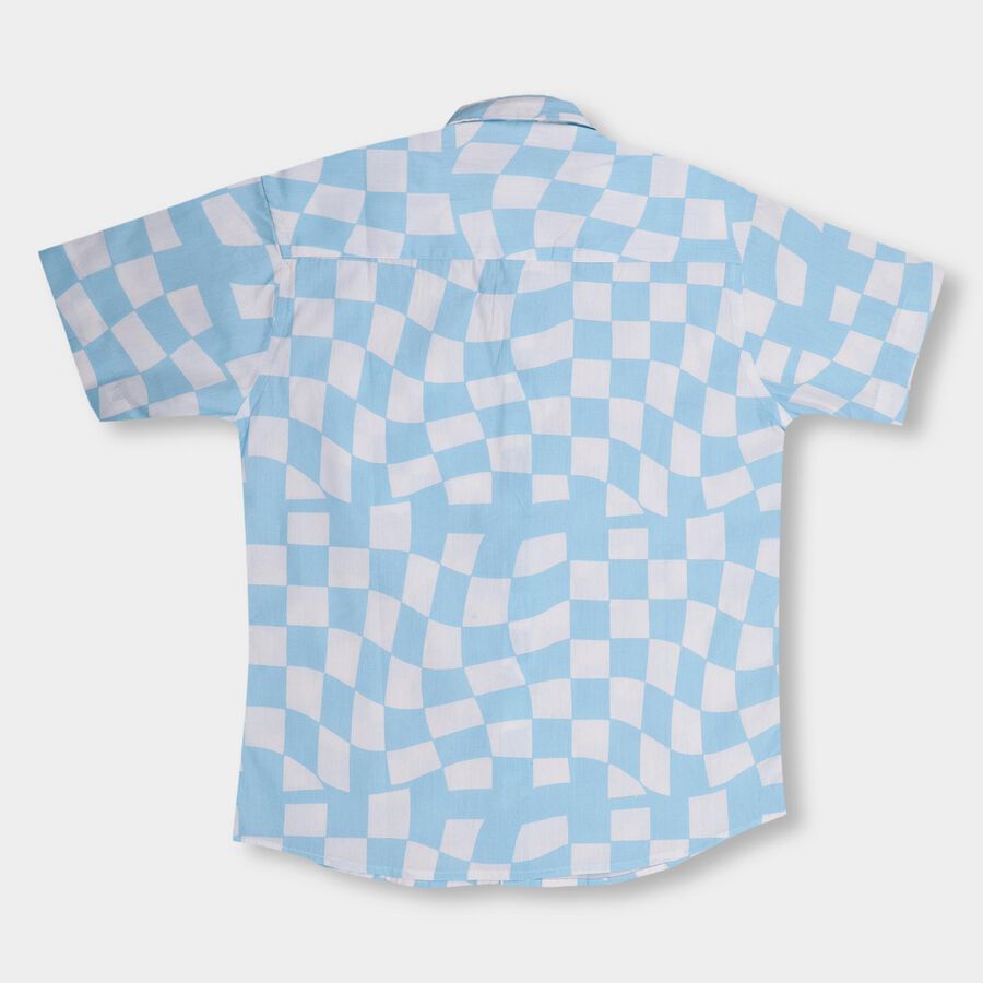 Boys' 100% Cotton Casual Shirt , हल्का नीला, large image number null