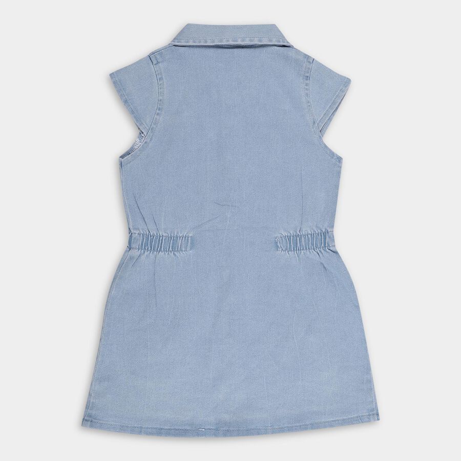 Girls' Frock, Light Blue, large image number null