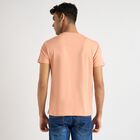 Men's Round Neck Half Sleeves T-Shirt, Peach, small image number null
