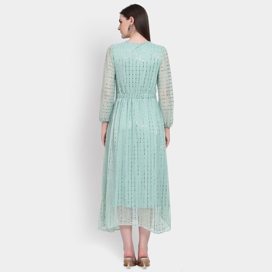 Ladies' Dress, हल्का हरा, large image number null