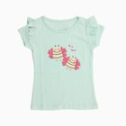 Girls' 100% Cotton T-Shirt, हल्का हरा, small image number null