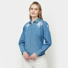 Solid Full Sleeve Shirt, Mid Blue, small image number null