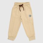 Boys' Light Beige Elastic Waist Pyjama, Beige, small image number null