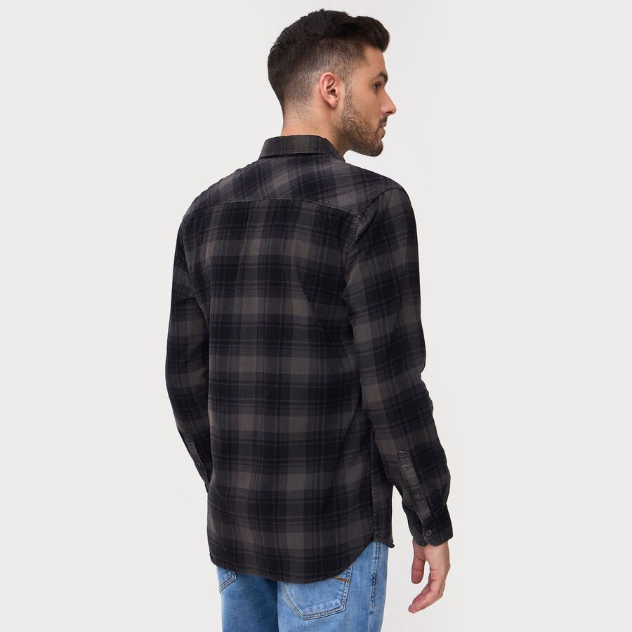 Men's 100% Cotton Casual Shirt, Brown, large image number null