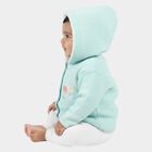 Infants' Soft Aqua Blue Hooded Knit Pullover, एक्वा, small image number null