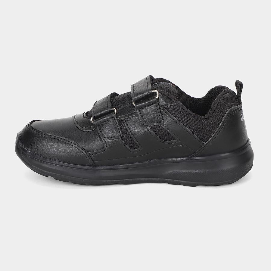 Boys' Black Velcro Sneakers Shoes, Black, large