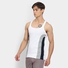 Men's 100% Cotton Gym T-Shirt, White, small