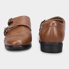 Men's Rich Chestnut Brown Monk Strap Formal Shoes, भूरा, small
