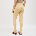 Women's Khaki Cotton Blend Plain Churidar, खाकी, small