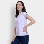 Ladies' Round Neck T-Shirt , बैंगनी, small image number null