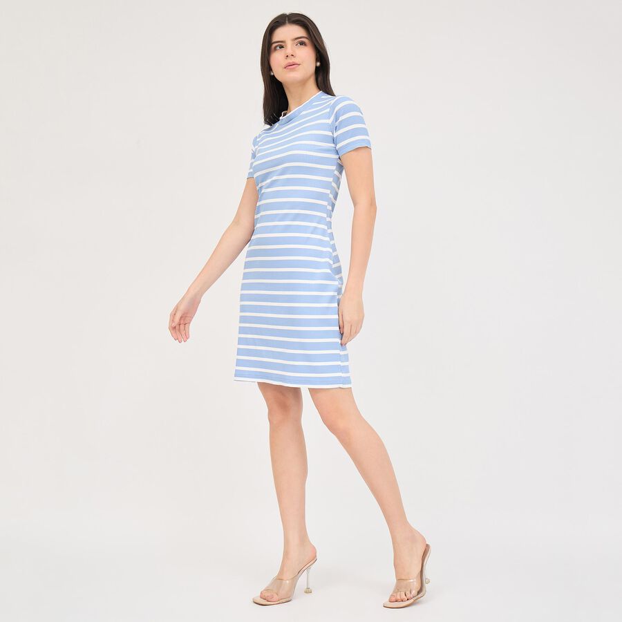 Ladies' A Line Dress , Light Blue, large image number null