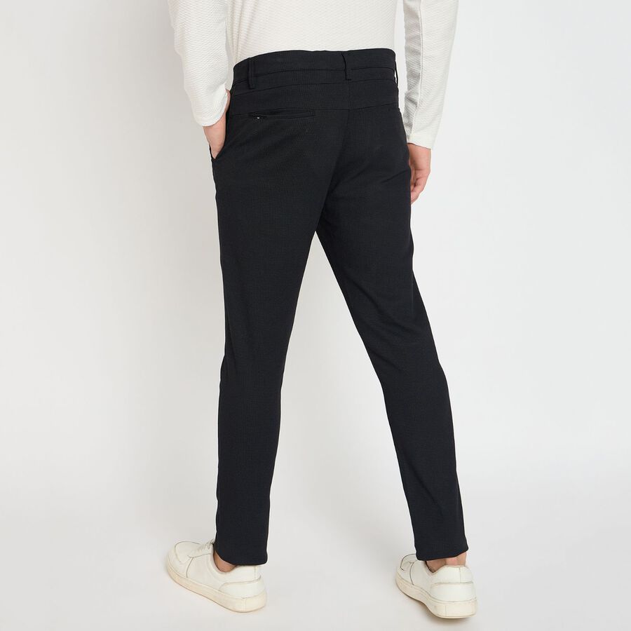 Men's Slim Fit Casual Trousers, Black, large image number null