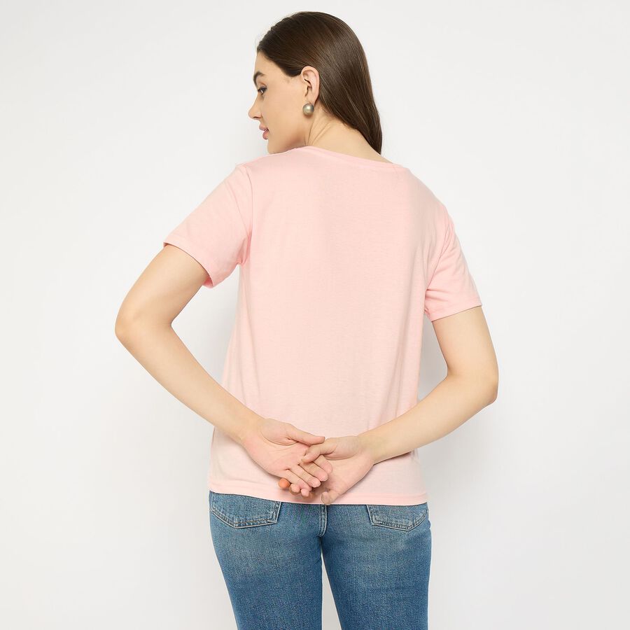 Ladies' Round Neck T-Shirt, Light Pink, large image number null