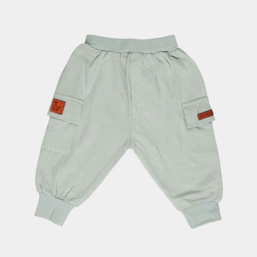 Infants' Green Regular-fit Cartoon Printed Cotton Pyjama, Light Green, large