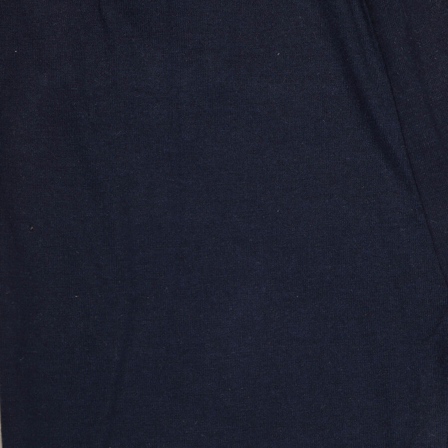 Girls Solid Leggings, Navy Blue, large image number null