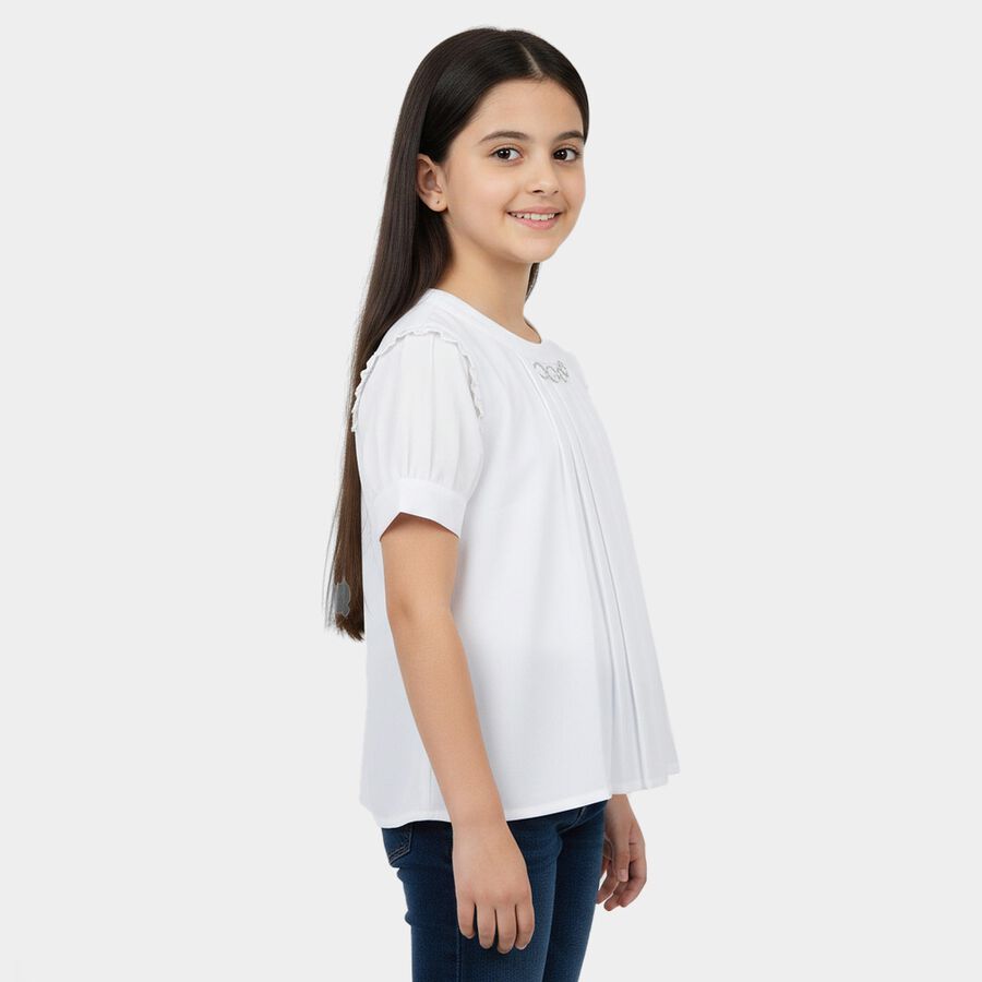 Girls' T-Shirt, White, large