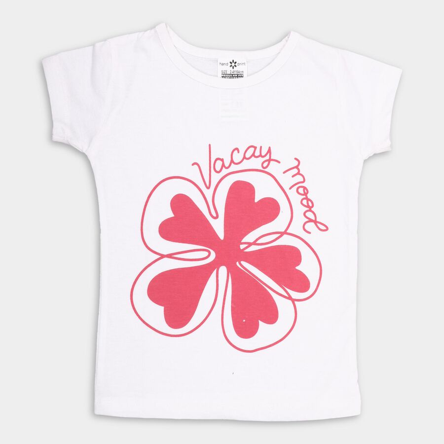 Girls' T-Shirt , White, large image number null