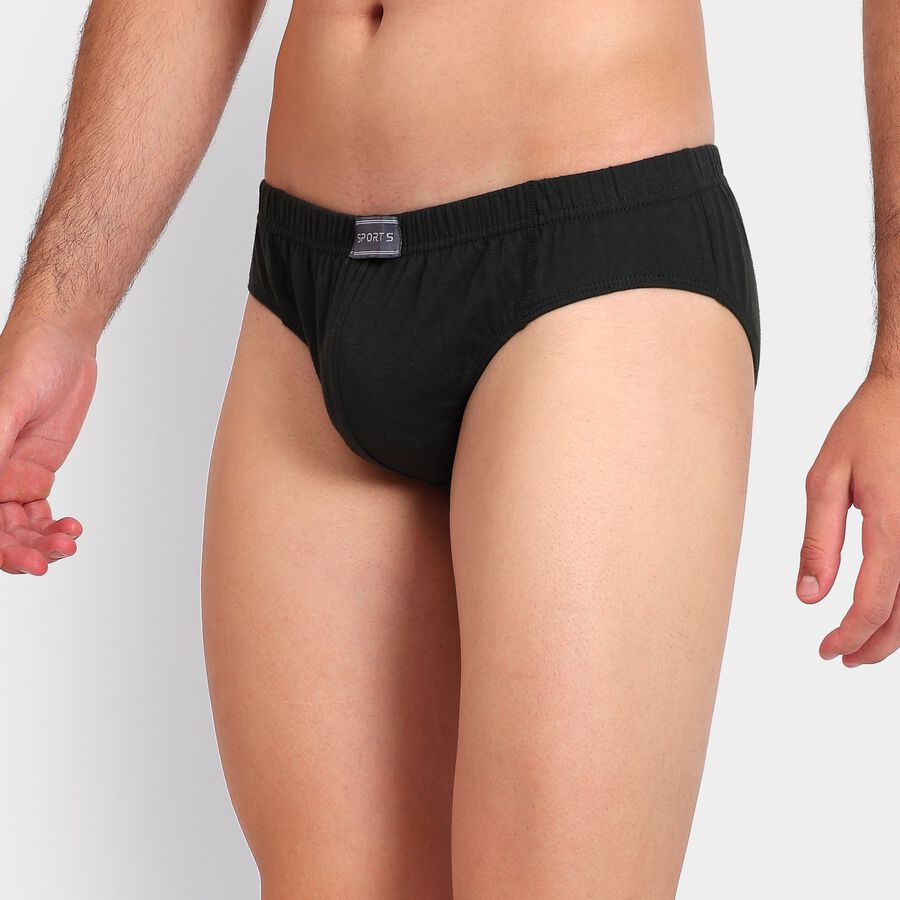 Men's 100% Cotton Briefs, Olive, large image number null