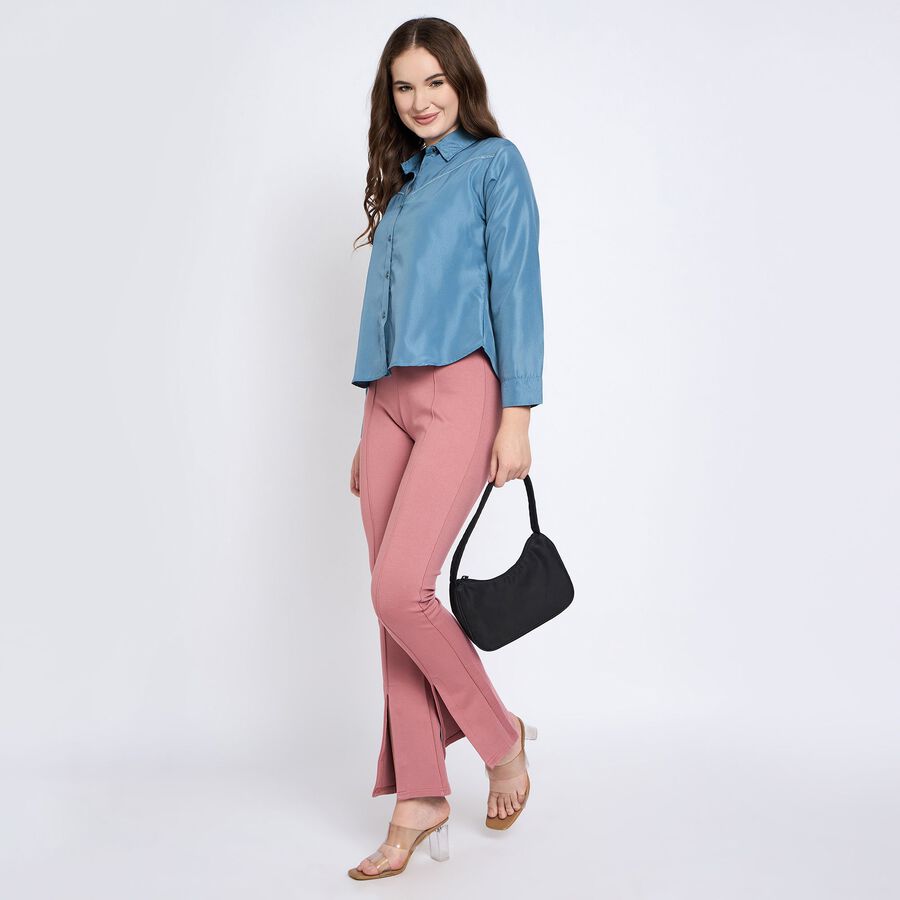 Ladies' Shirt, मध्यम नीला, large image number null