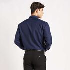 Solid Regular Collar Formal Shirt, Navy Blue, small image number null