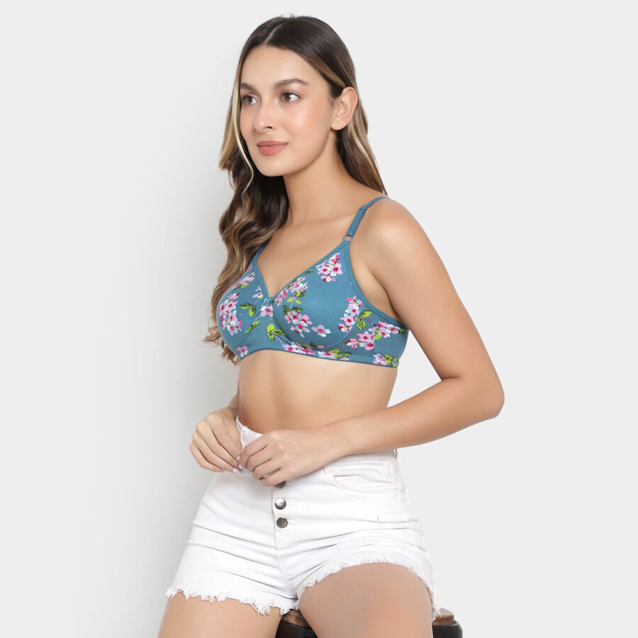 Single Jersey Padded Bra, Teal Blue, large image number null