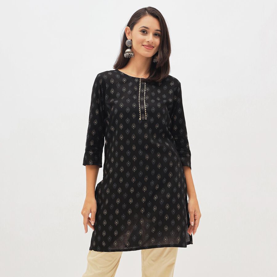 Ladies' Kurta, काला, large image number null