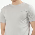 Men's Light Grey Crew Neck Athleisure T-Shirt, Light Grey, small image number null
