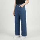 Women's Mid Blue Regular Fit Classic Jeans, Mid Blue, small