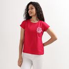 Ladies' Round Neck T-Shirt , Fuchsia, small image number null
