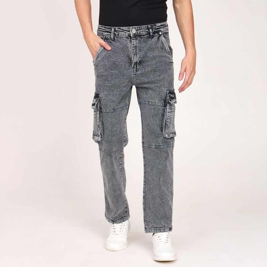 Men's 100% Cotton Skinny Jeans, Light Grey, large image number null