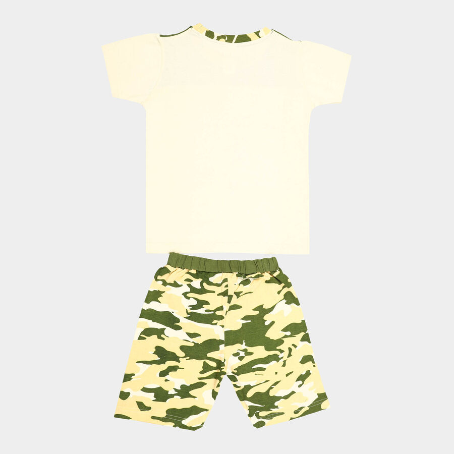 Boys Cotton Baba Suit, Olive, large image number null