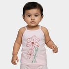 Infants' Baby Pink Cotton Sleeveless Vest, Light Pink, small