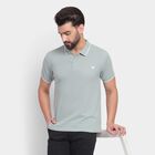 Men's Collared Half Sleeves T-Shirt , एक्वा, small image number null