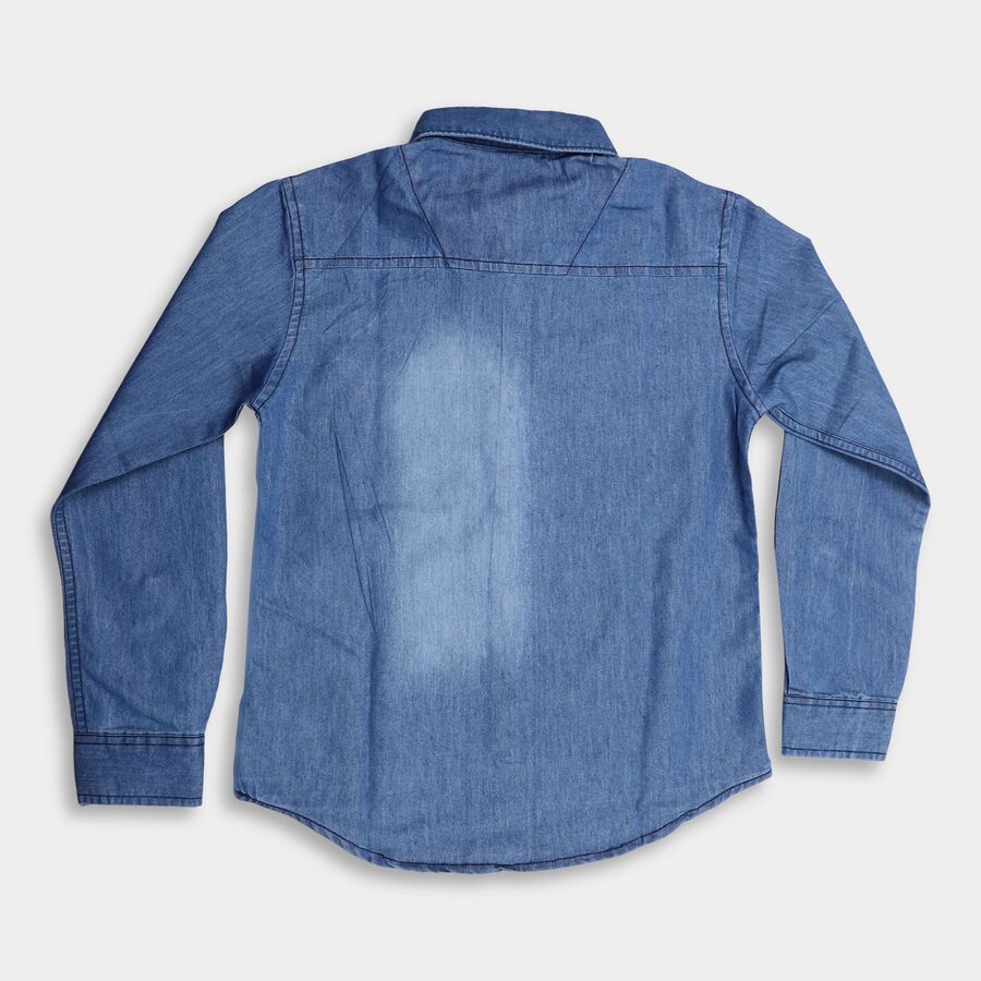 Boy's Casual Shirt , Mid Blue, large image number null
