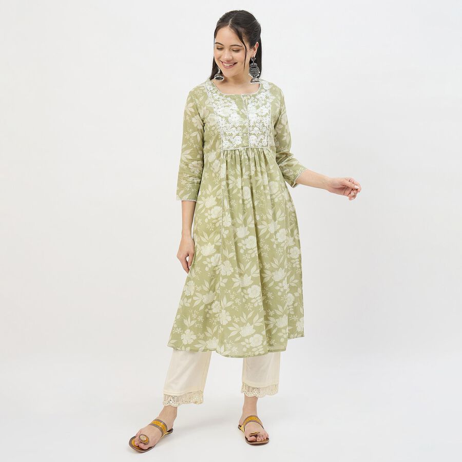 Women's Cotton Relaxed Fit Solid Palazzos, ऑफ व्हाइट, large