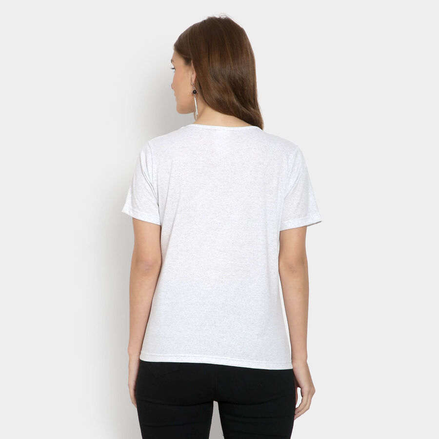 Round Neck T-Shirt, एक्रू मिश्रित, large image number null