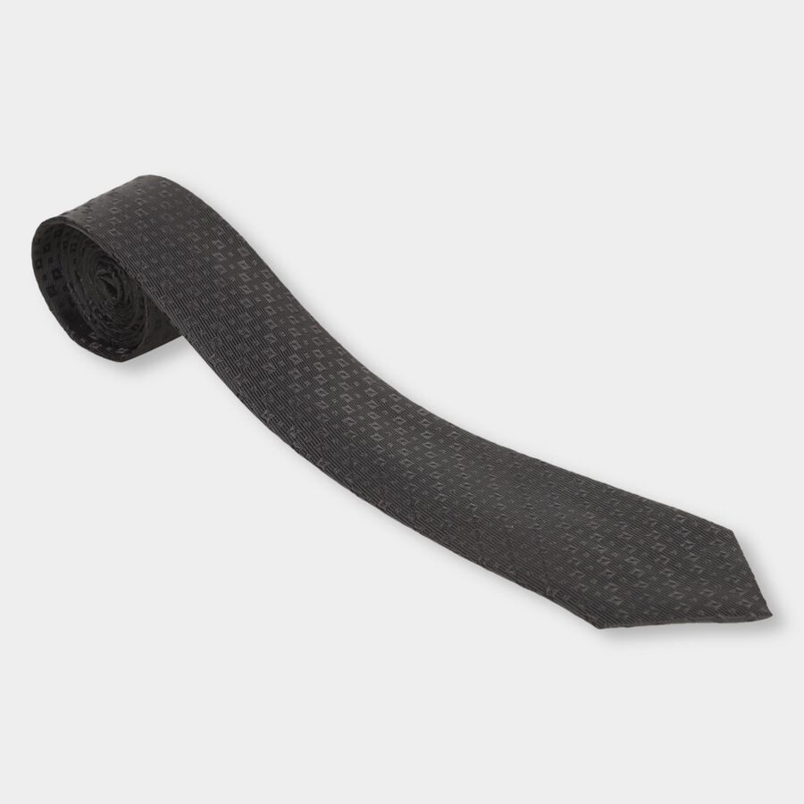 Men's Tie , काला, large