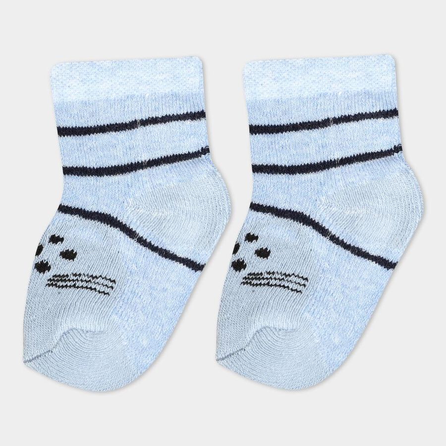 Infant's Socks (Pack of 2), Mid Blue, large