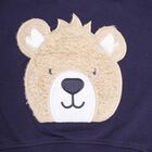 Infants Deep Midnight Navy Blue Crew Neck Casual Sweatshirt, Navy Blue, small image number null