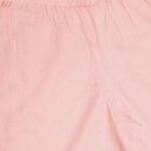 Girls' Soft Pink Floral Printed Top and Pant Fusion Set, हल्का गुलाबी, small image number null