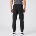 Men's Black Side-Striped Track Pants, काला, small