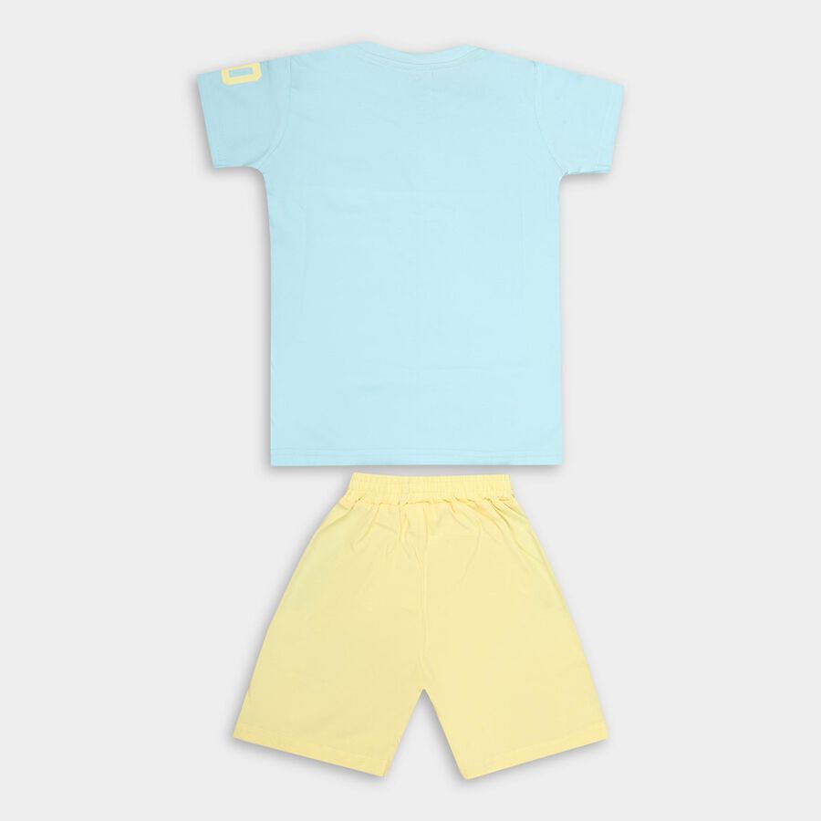 Boys' 100% Cotton Knit Baba Suit , Light Blue, large image number null