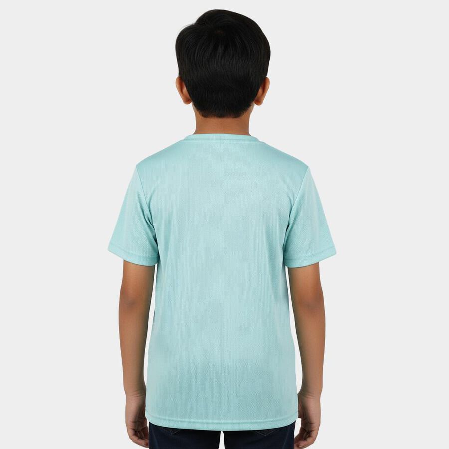 Boys' Half Sleeves T-Shirt, एक्वा, large