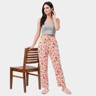 Women's Peach Straight Fit Floral Printed Pyjama, Peach, small