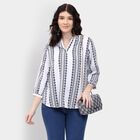 Ladies'  Stripes Shirt, ऑफ व्हाइट, small
