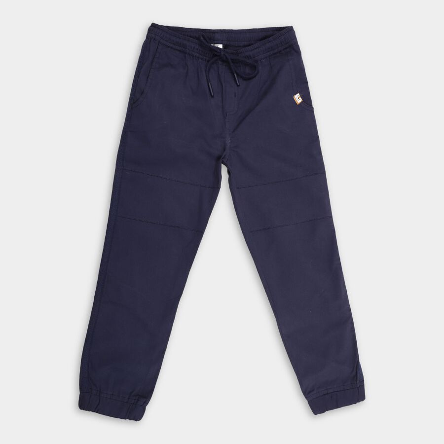 Boys' 100% Cotton Trousers , नेवी ब्लू, large image number null