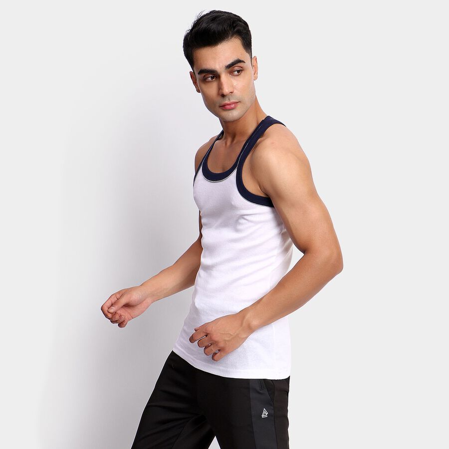 Men's 100% Cotton Gym T-Shirt, White, large image number null